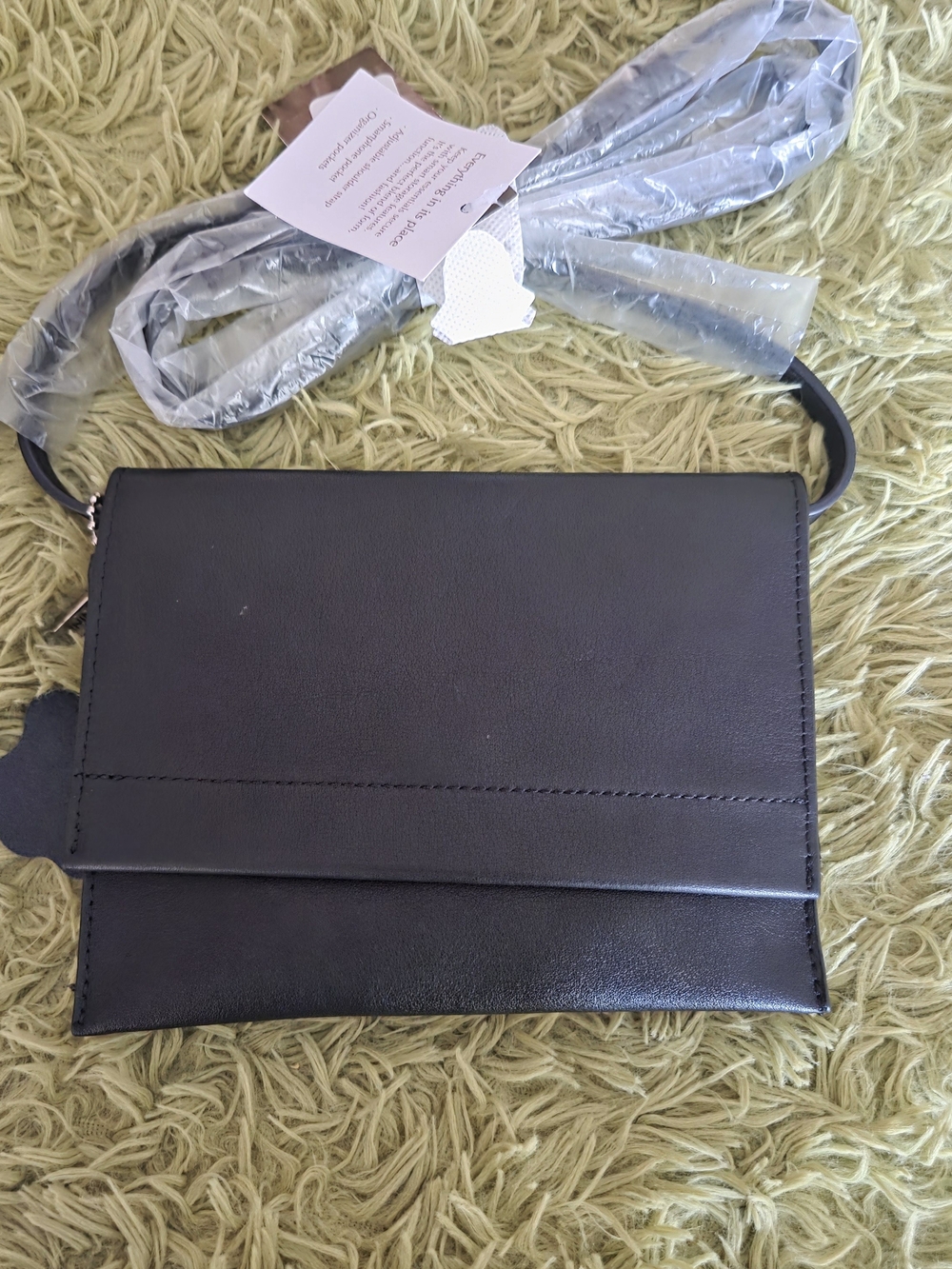 Giani Bernini Nappa Leather Flap Crossbody - Picture 1 of 9